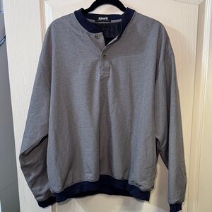 Ashworth Gray and Navy Henley Shirt